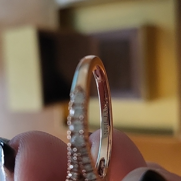 Neil Lane Morganite Rose Gold Halo - Picture 4 of 5